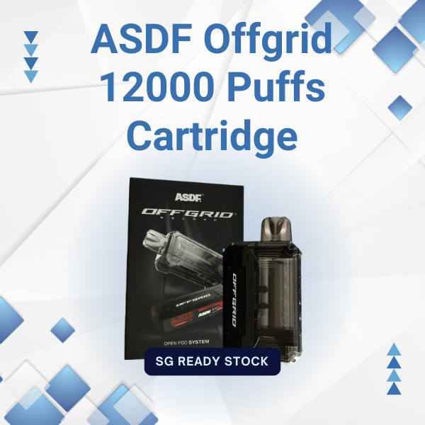 ASDF Offgrid 12000 Puffs Cartridge replacement pod front view