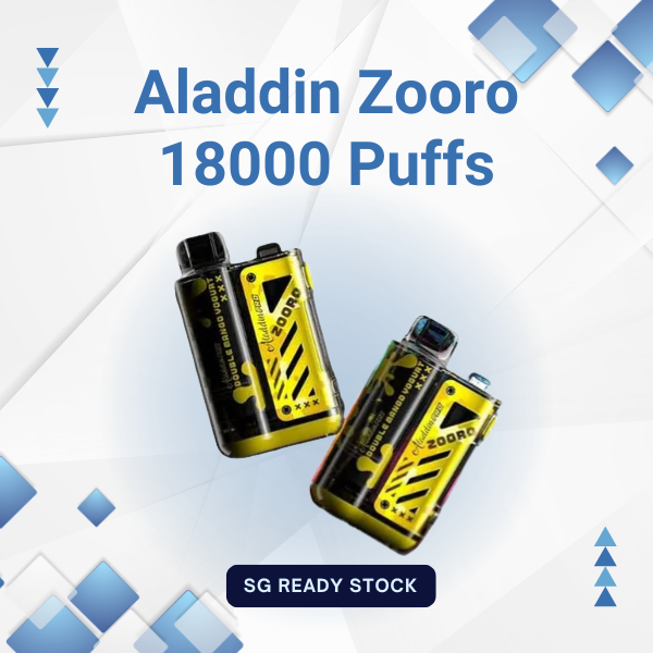Aladdin Zooro 18000 Puffs Disposable Vape with Smart LED Screen and Dual Mesh Coil