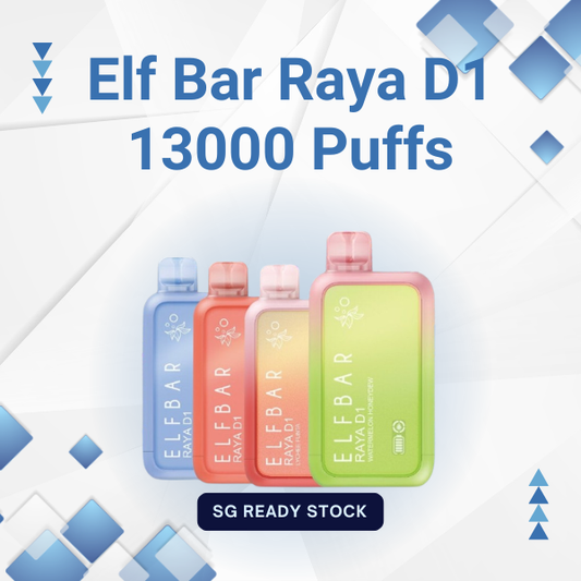 Elf Bar Raya D1 13000 Puffs disposable vape with digital display screen Black Gold Edition