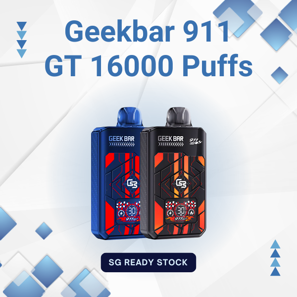 Geekbar 911 GT 16000 Puffs Disposable Vape with HD Screen - Front View