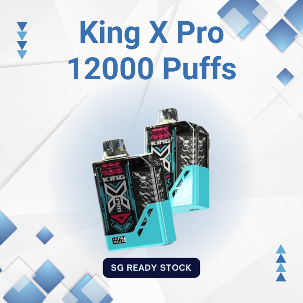 King X Pro 12000 Puffs disposable vape with digital LED screen and mesh coil
