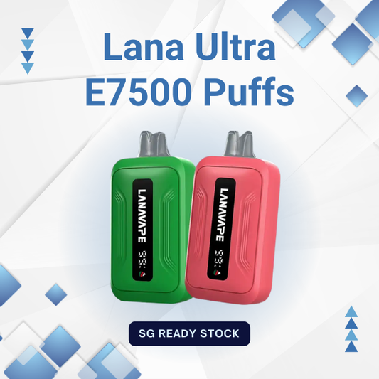 Lana Ultra E7500 Puffs Disposable Vape 10ml E-liquid capacity with Type-C charging