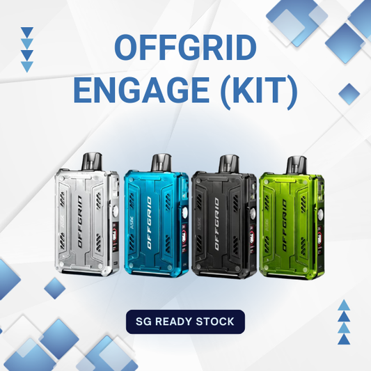 ASDF Offgrid Engage Starter Kit open pod system vape device in premium packaging