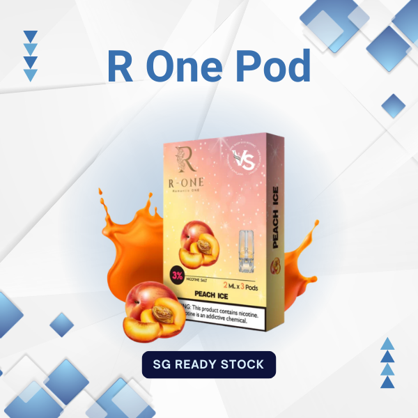 R One Pod Romantic One multi-flavor packaging showcase for SG vapers