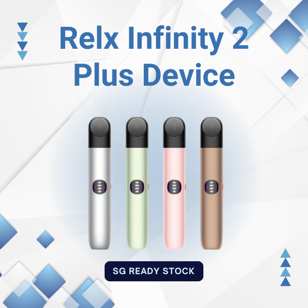 Relx Infinity 2 Plus Device with Orange Power Button - Meteor Flash Color