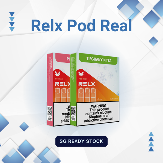 Relx Pod Real 3-piece pack 20mg nicotine authentic replacement pods variety flavors