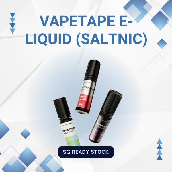 Vapetape Saltnic E-Liquid 15ml 10mg nicotine salt juice bottle by ASDF for open pod systems